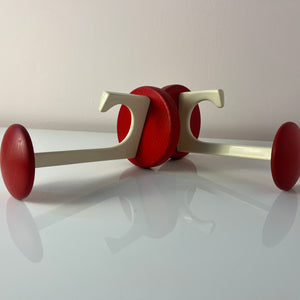 Set: 2x Wandhaken weiß rot