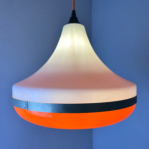 Hängelampe weiß orange Kunststoff aus Dänemark