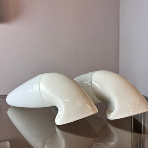 Set: 2x Wandlampe Modell 6035 weiß von Sigvard Bernadotte für Ifö