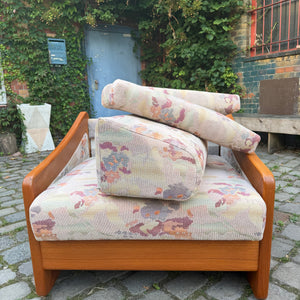 Schlafsessel / Gästebett Teak Textilstoff aus Dänemark