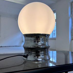 Tischlampe Chrom Opalglas von VEB NARVA
