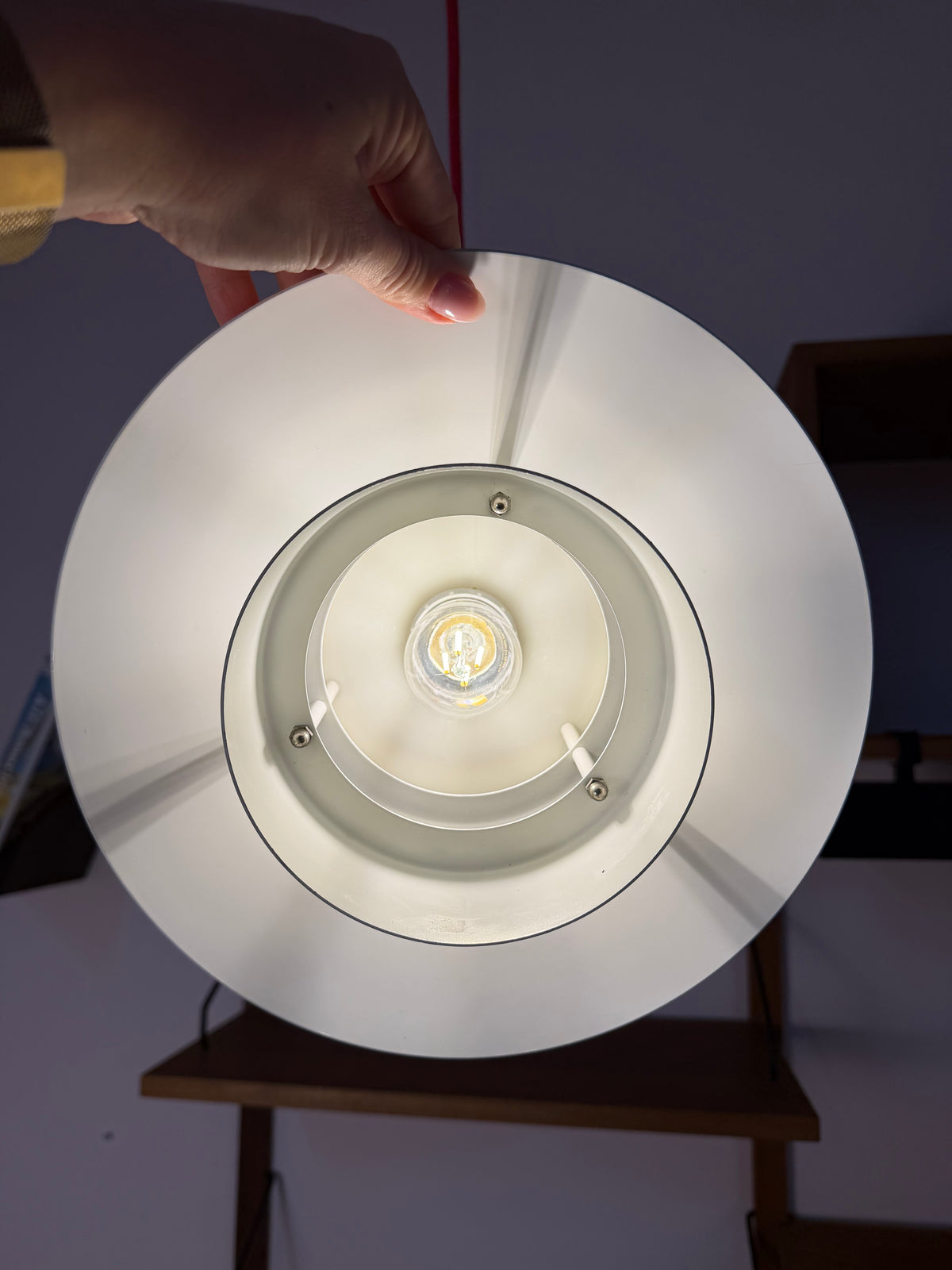 Lamellenlampe weiß aus Dänemark