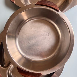 Set: 3x Tablett Stainless Steel mit Palisander Griffen aus Dänemark