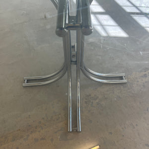 Runder Esstisch Rauchglas Chrom - Standard Gestell