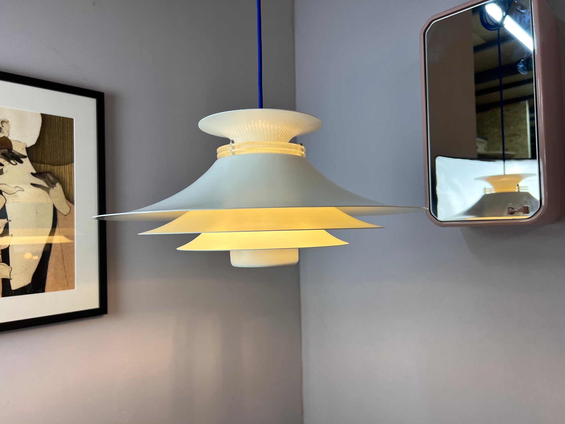 Lamellenlampe weiß von Jeka