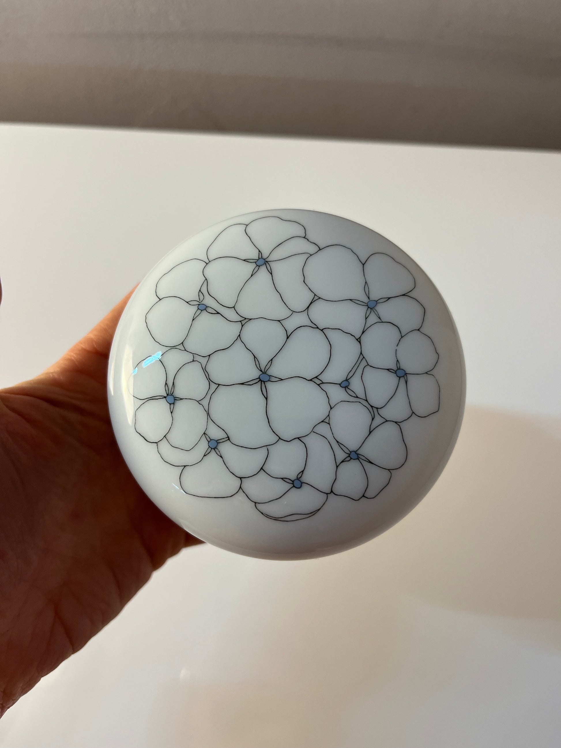 Set: Zucker & Milchkännchen Kiruna Garden weiß blau von Tapio Wirkkala für Thomas