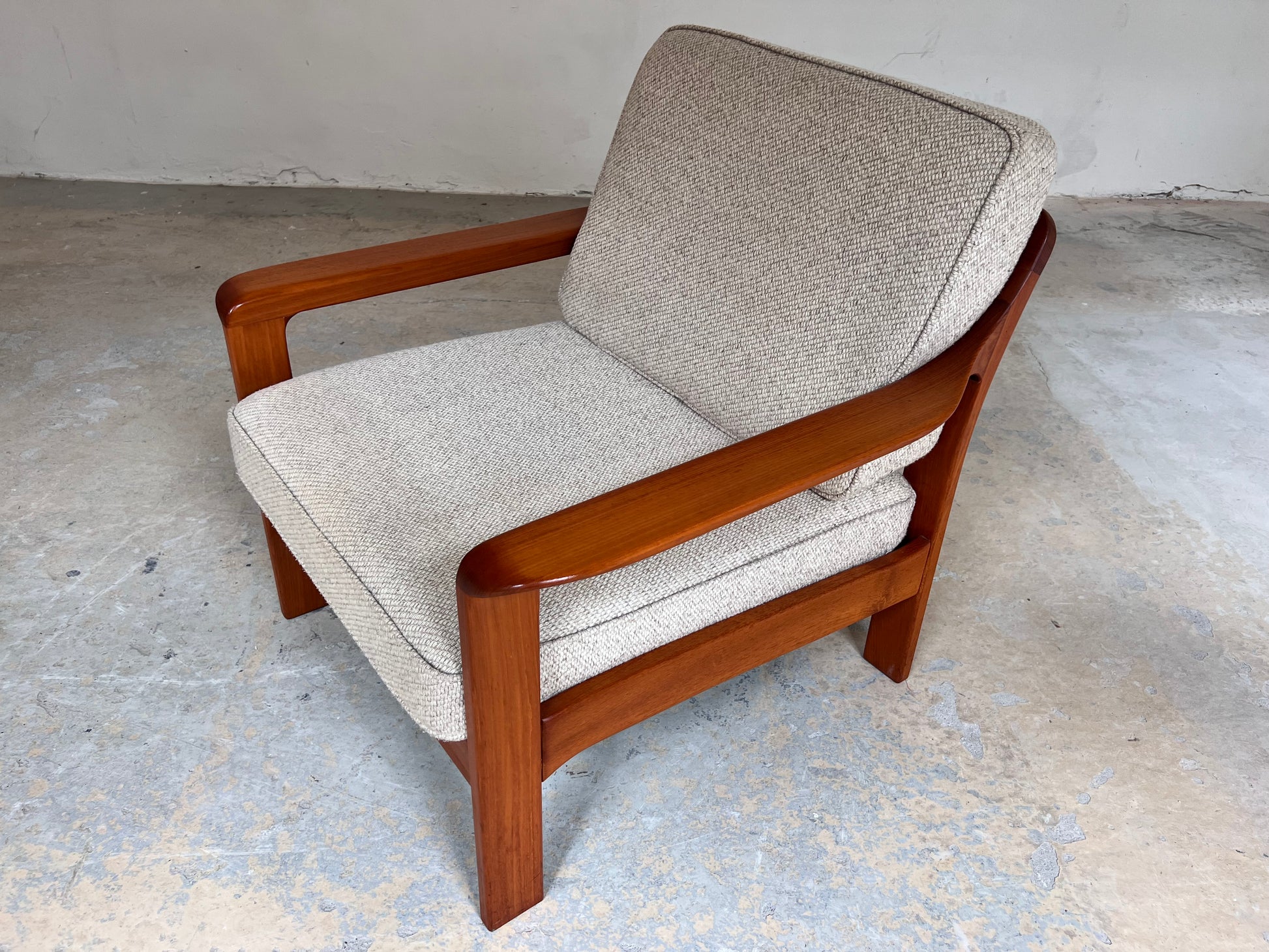 Sessel Teak & Wolle aus Dänemark