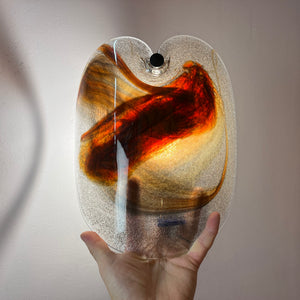 Wandlampe rotbraun Glas von Per Lütken für Holmegaard
