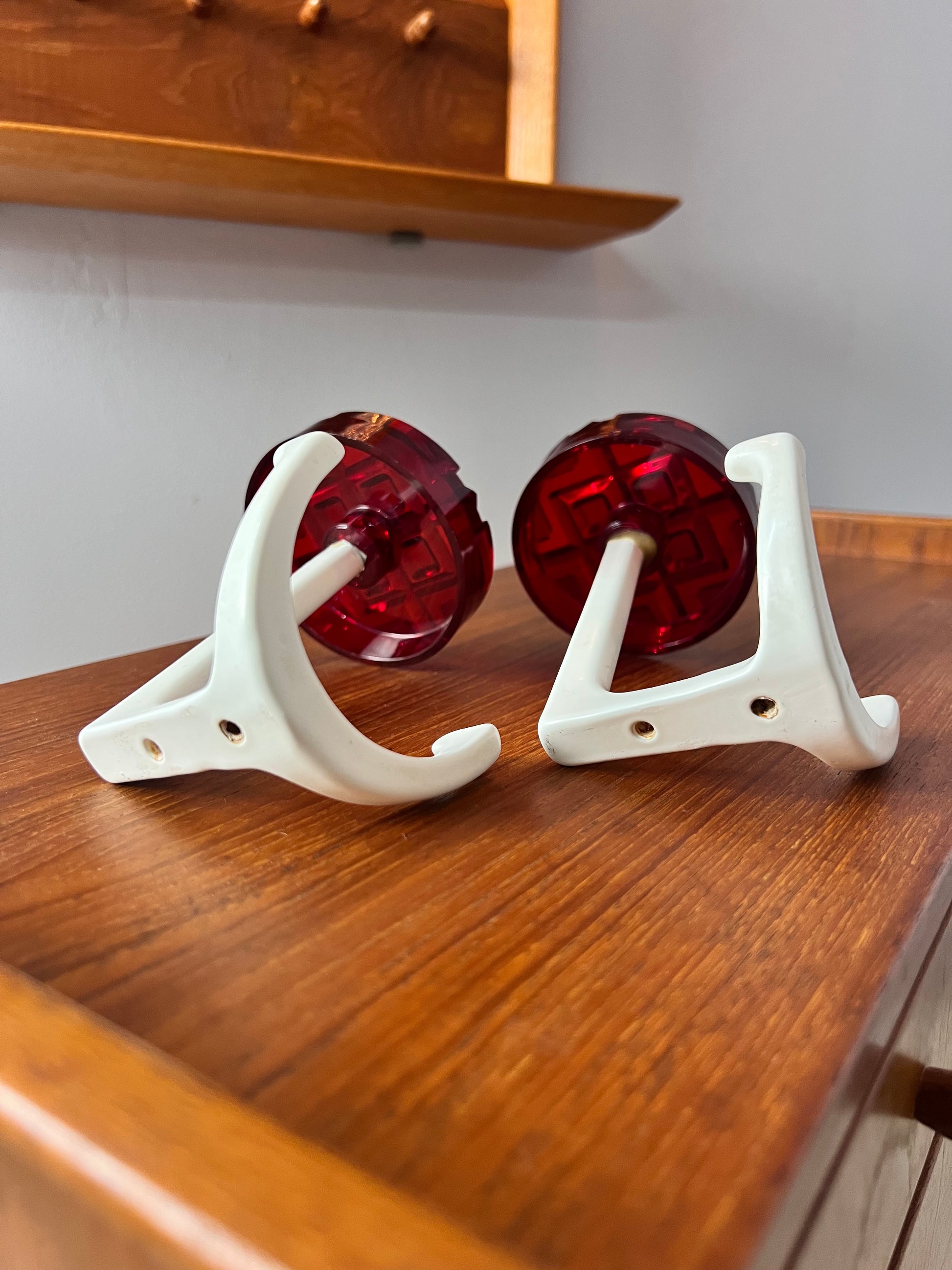 Set Kleiderhaken rot