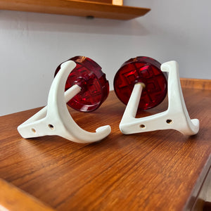 Set Kleiderhaken rot