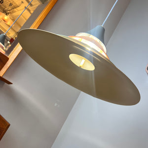 Lamellenlampe neu lackiert pastell-peach Pagode