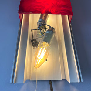 Wandlampe rot von Uwe Mersch 70er