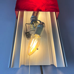 Wandlampe rot von Uwe Mersch 70er