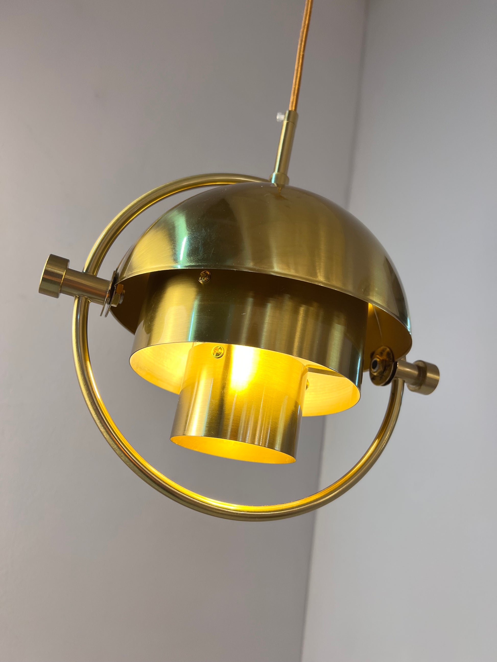 Hängelampe Multi-Lite Messing von Louis Weisdorf für GUBI