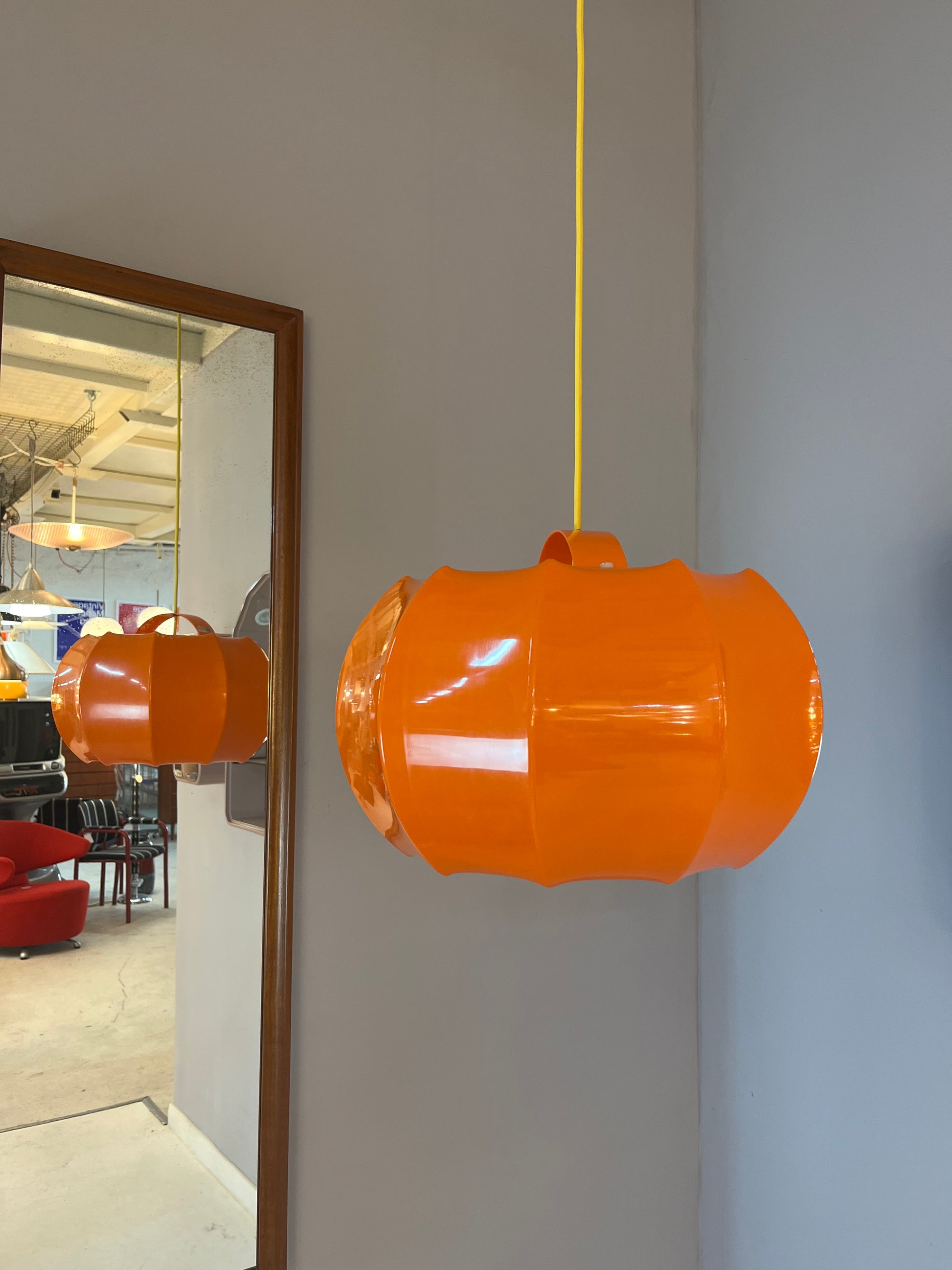 Hängelampe orange Kunststoff von Ilka Plast