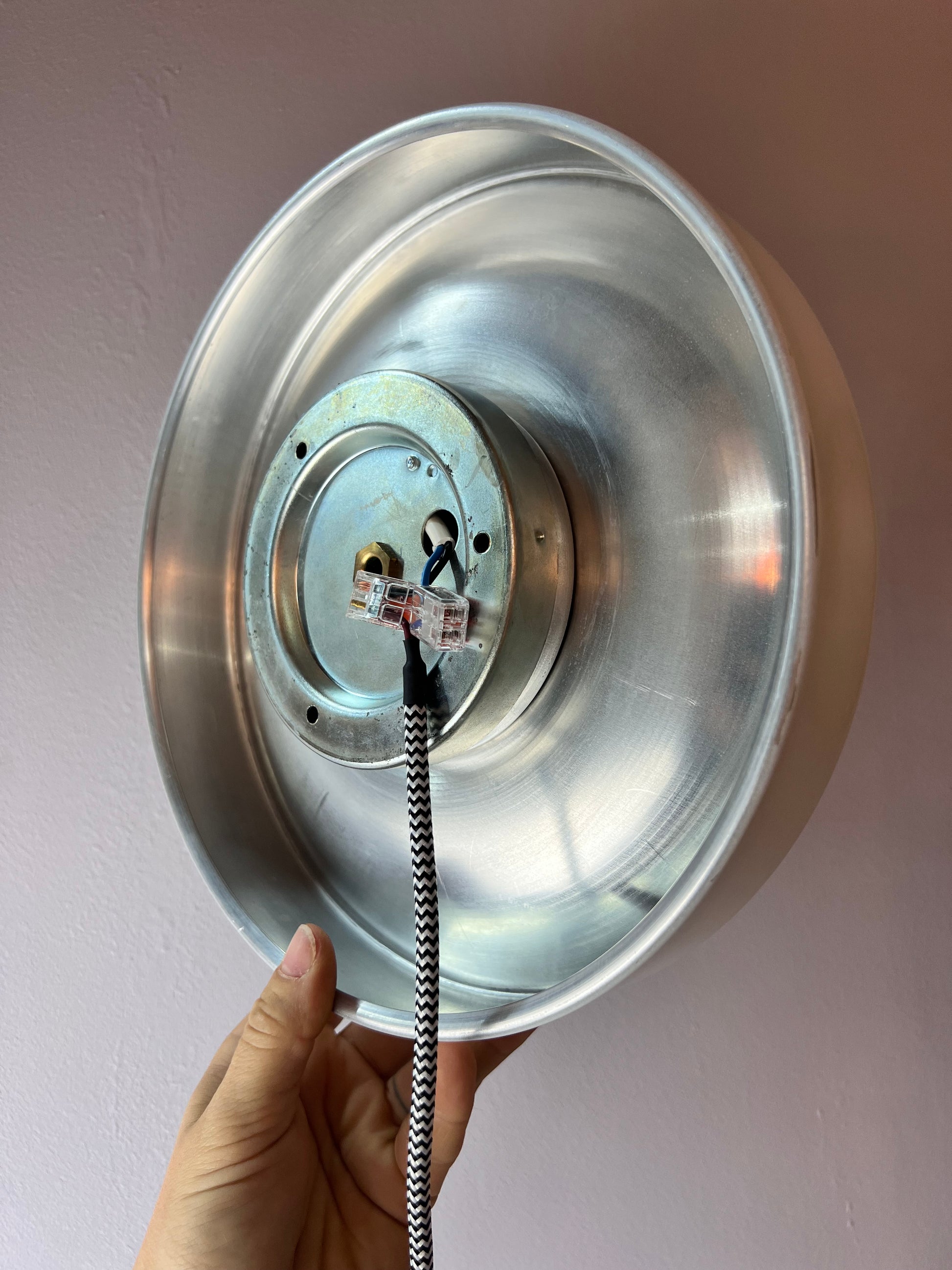 Wandlampe Diskus 25 cm weiß von Charlotte Perriand für Honsel