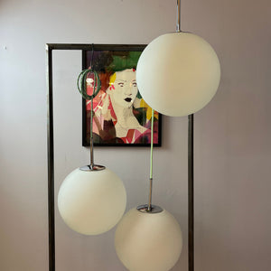 Kugellampe weiß Chrom von Glashütte Limburg