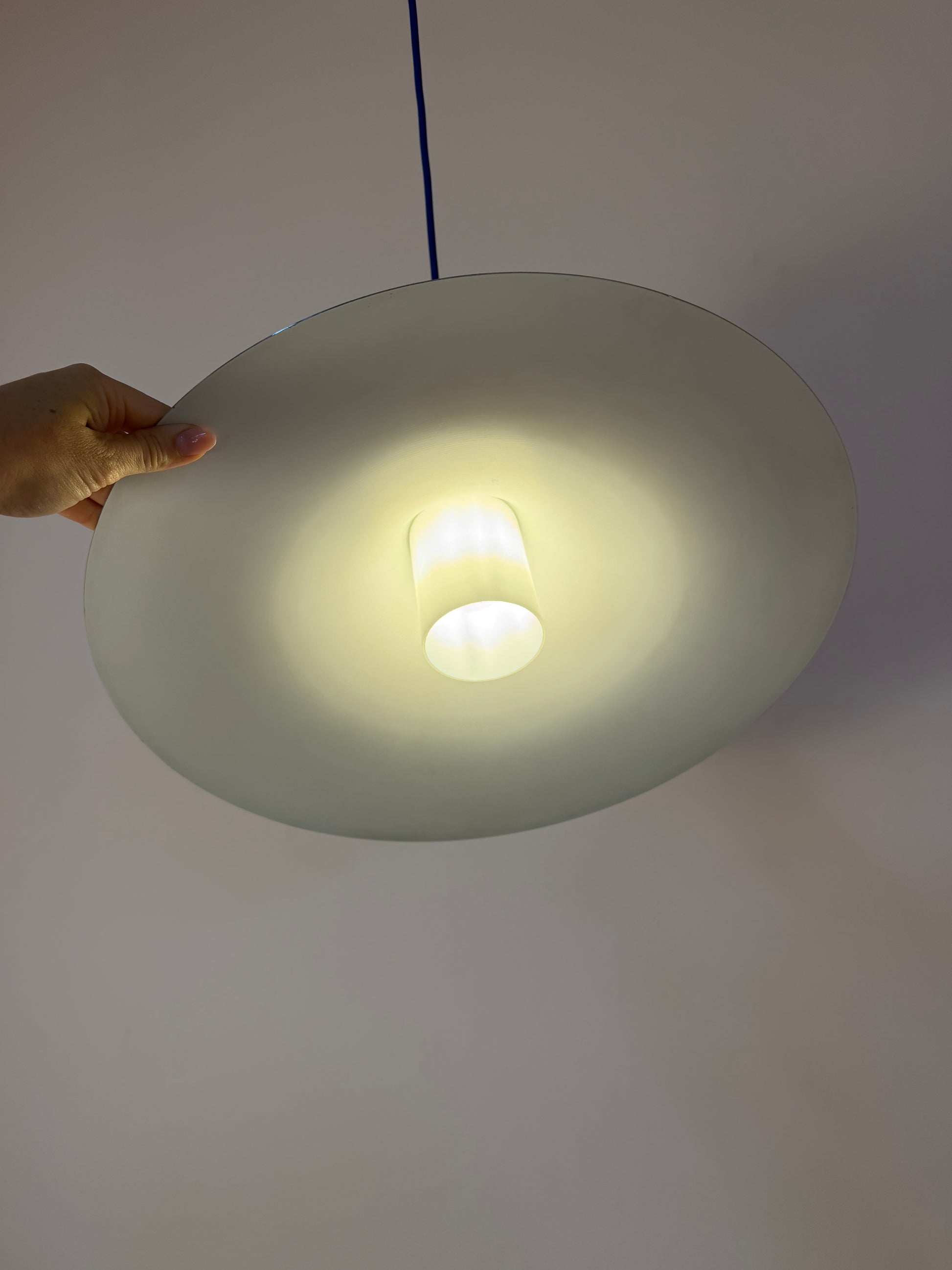 Lamellenlampe silber aus Dänemark
