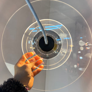 Lamellenlampe „Space“ Plexiglas aus Dänemark