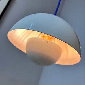 Hängelampe Flowerpot weiß Emaille von Verner Panton für Louis Poulsen