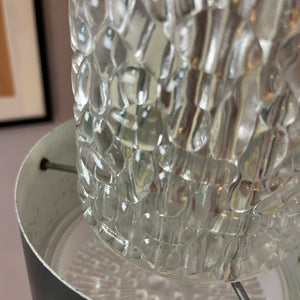 Hängelampe schwarz Eisglas von Carl Fagerlund für Orrefors