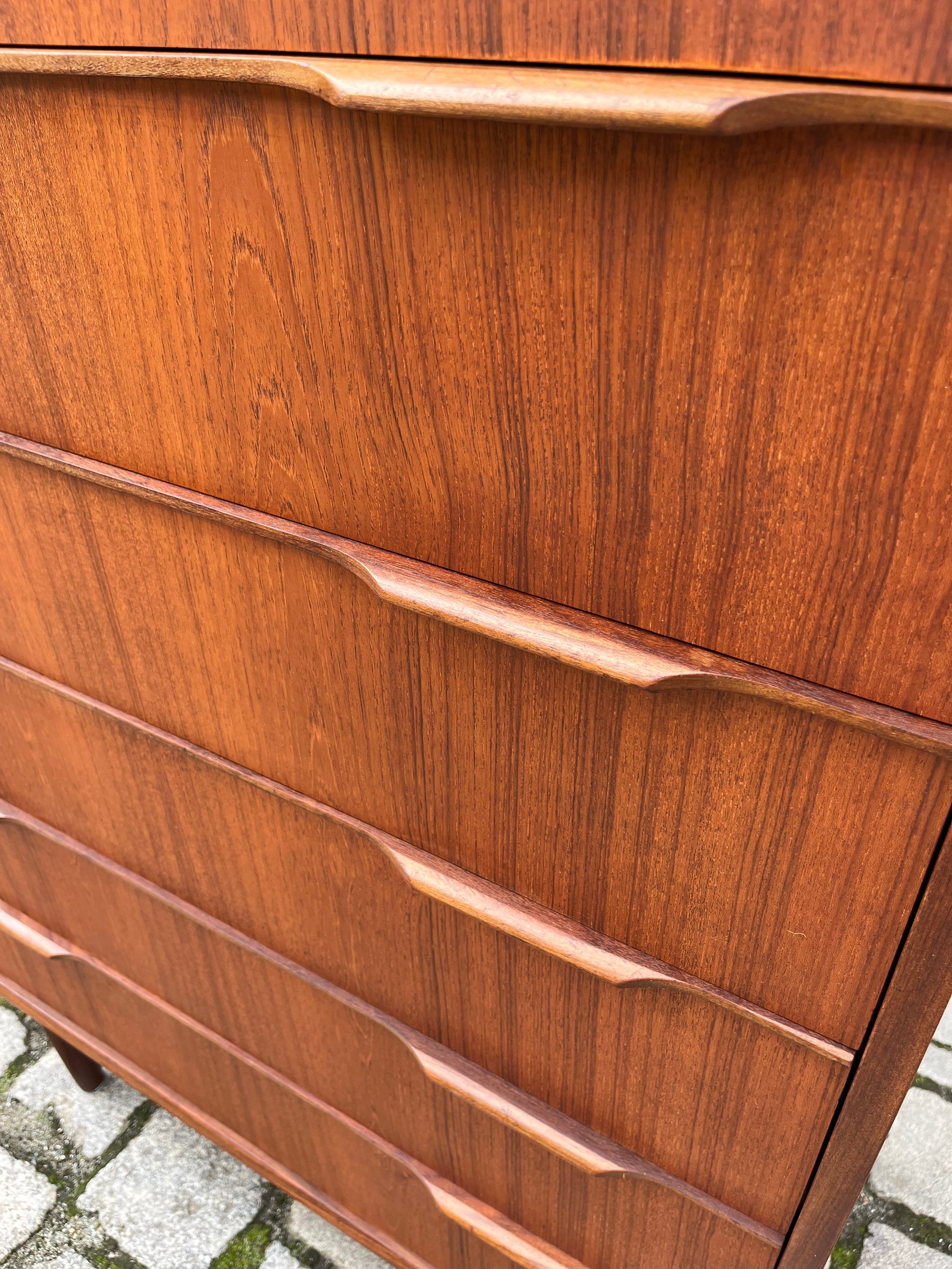 Kommode Tallboy Teak aus Dänemark