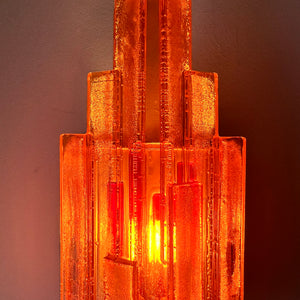 Wandlampe orange von Claus Bolby für Cebo