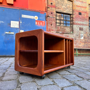 Rollwagen für Schallplatten Teak aus Dänemark