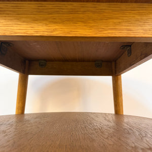 Runder Couchtisch Eiche & Teak aus Dänemark
