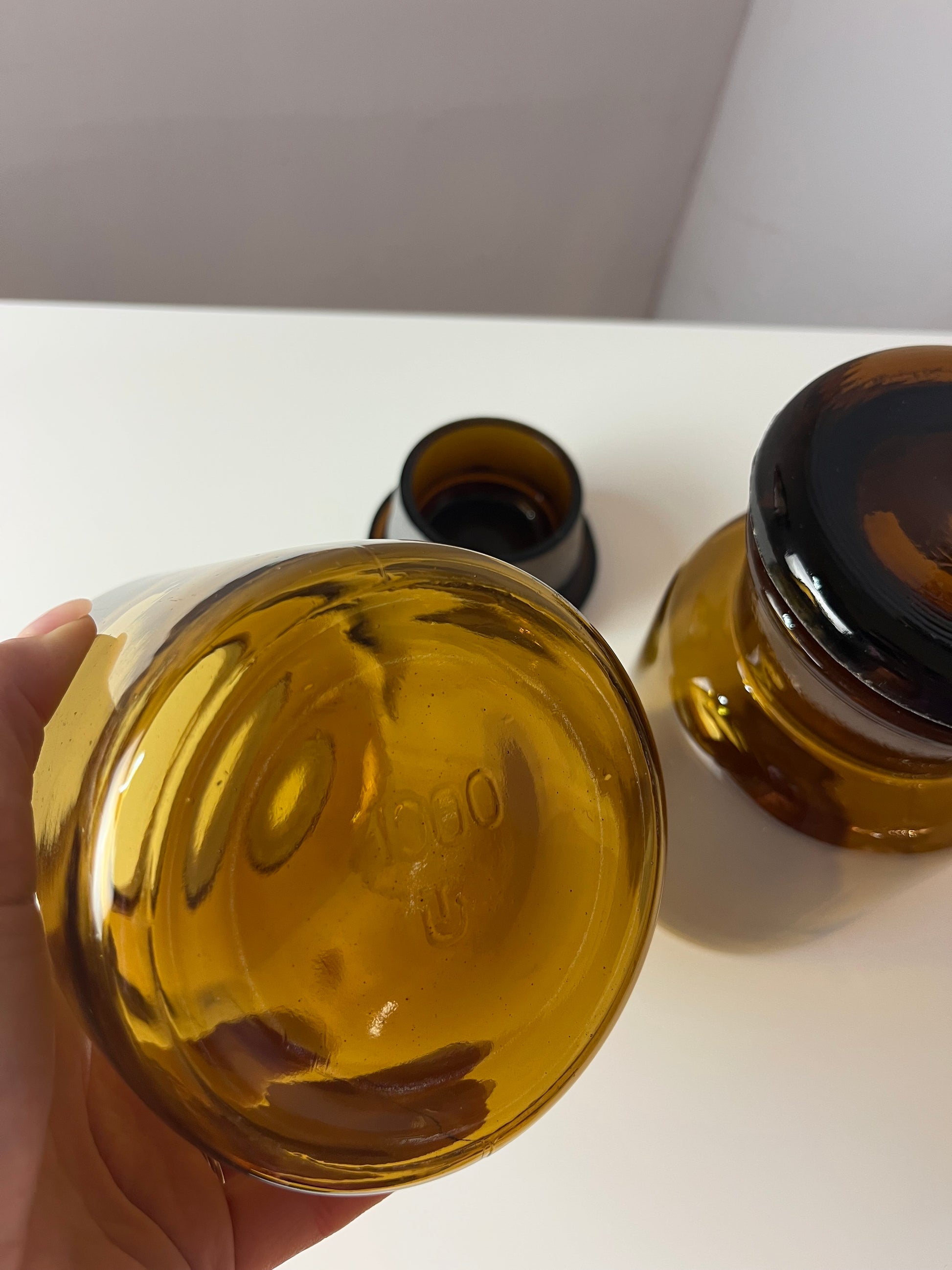 Set: 2x Apothekerglas braun