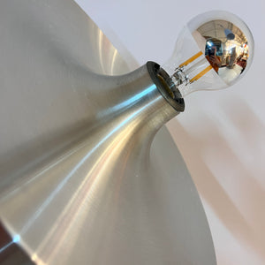 Wandlampe Diskus Aluminium gebürstet