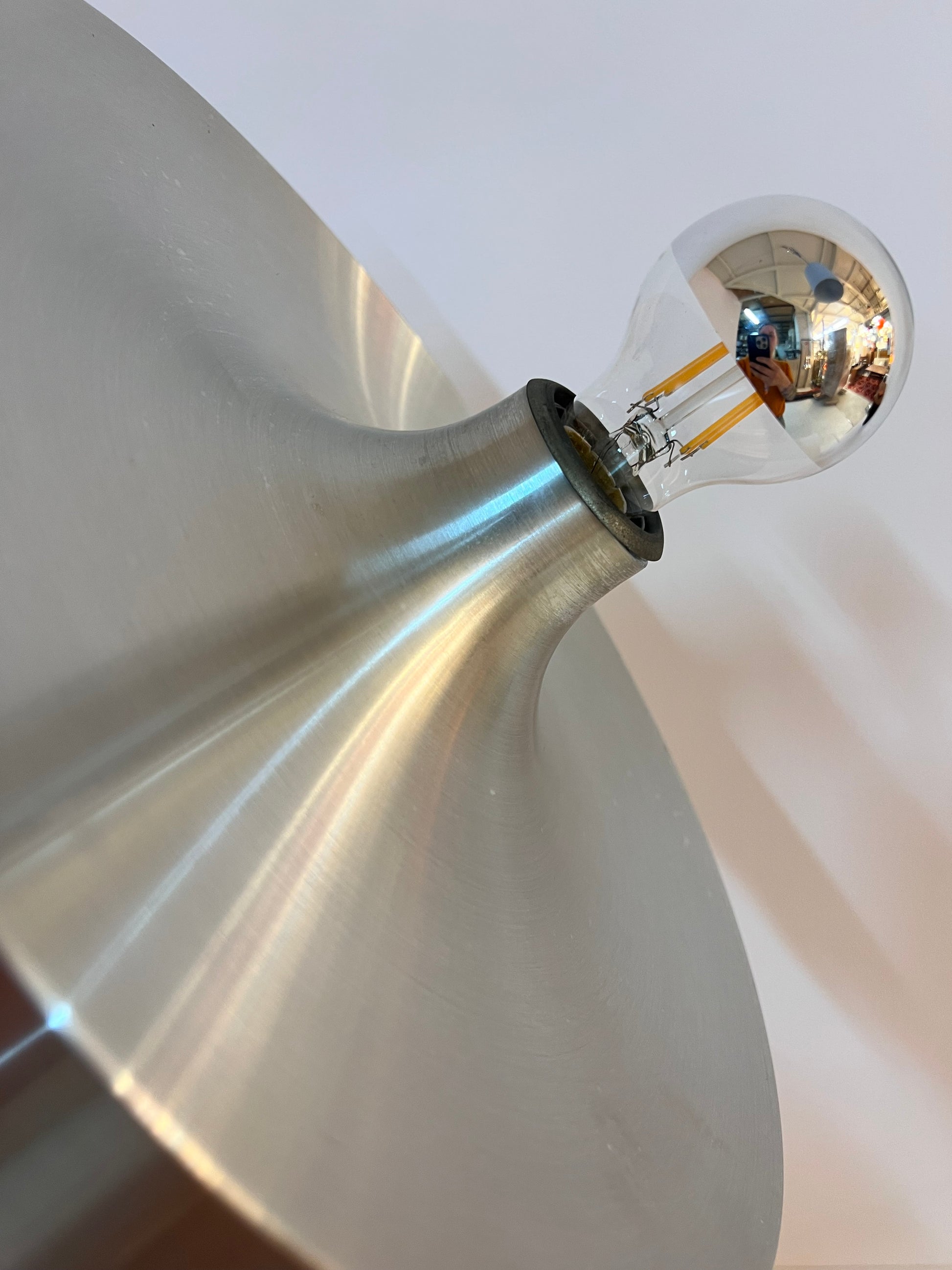 Wandlampe Diskus Aluminium gebürstet