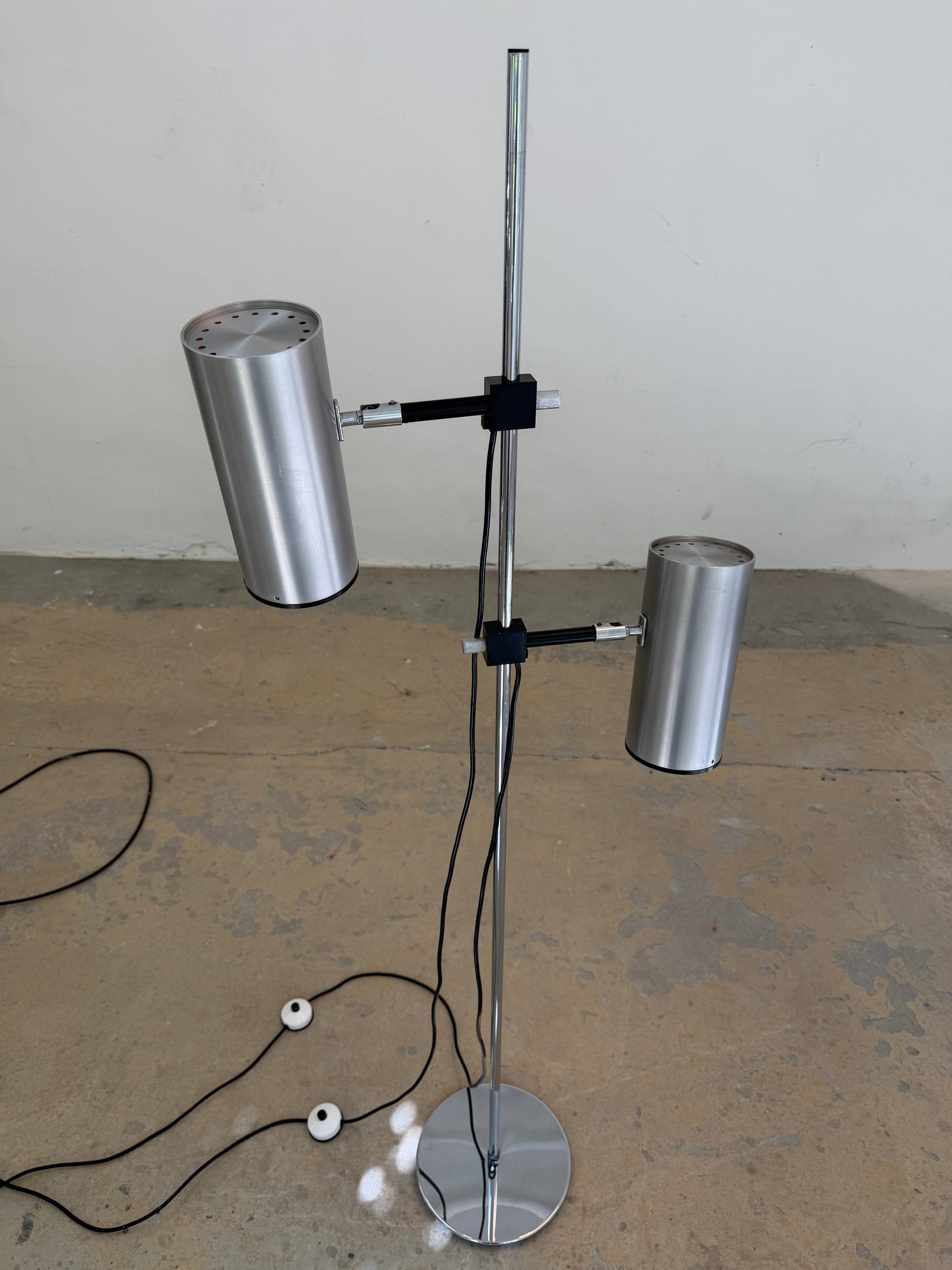 Stehlampe silber von Arnold Berges für Staff