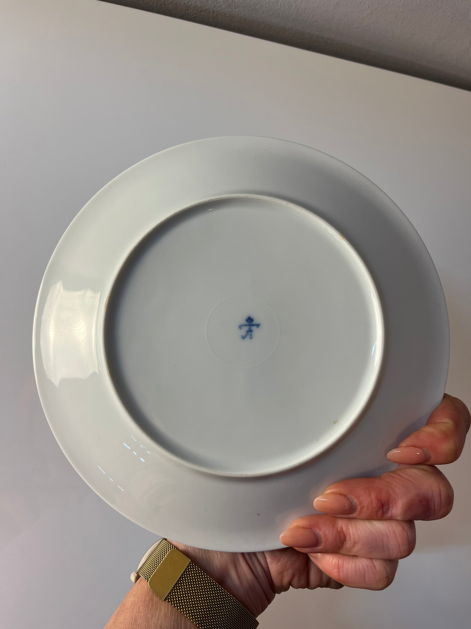 Set: 3x Kuchenteller Form F Pop Art blau weiß von Fürstenberg