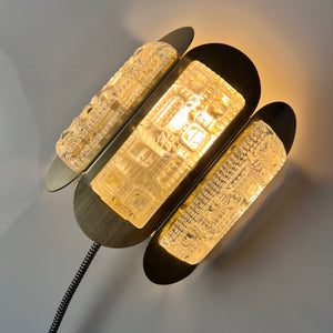 Wandlampe Messing Glas von Vitrika