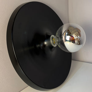 Wandlampe Diskus schwarz neu lackiert