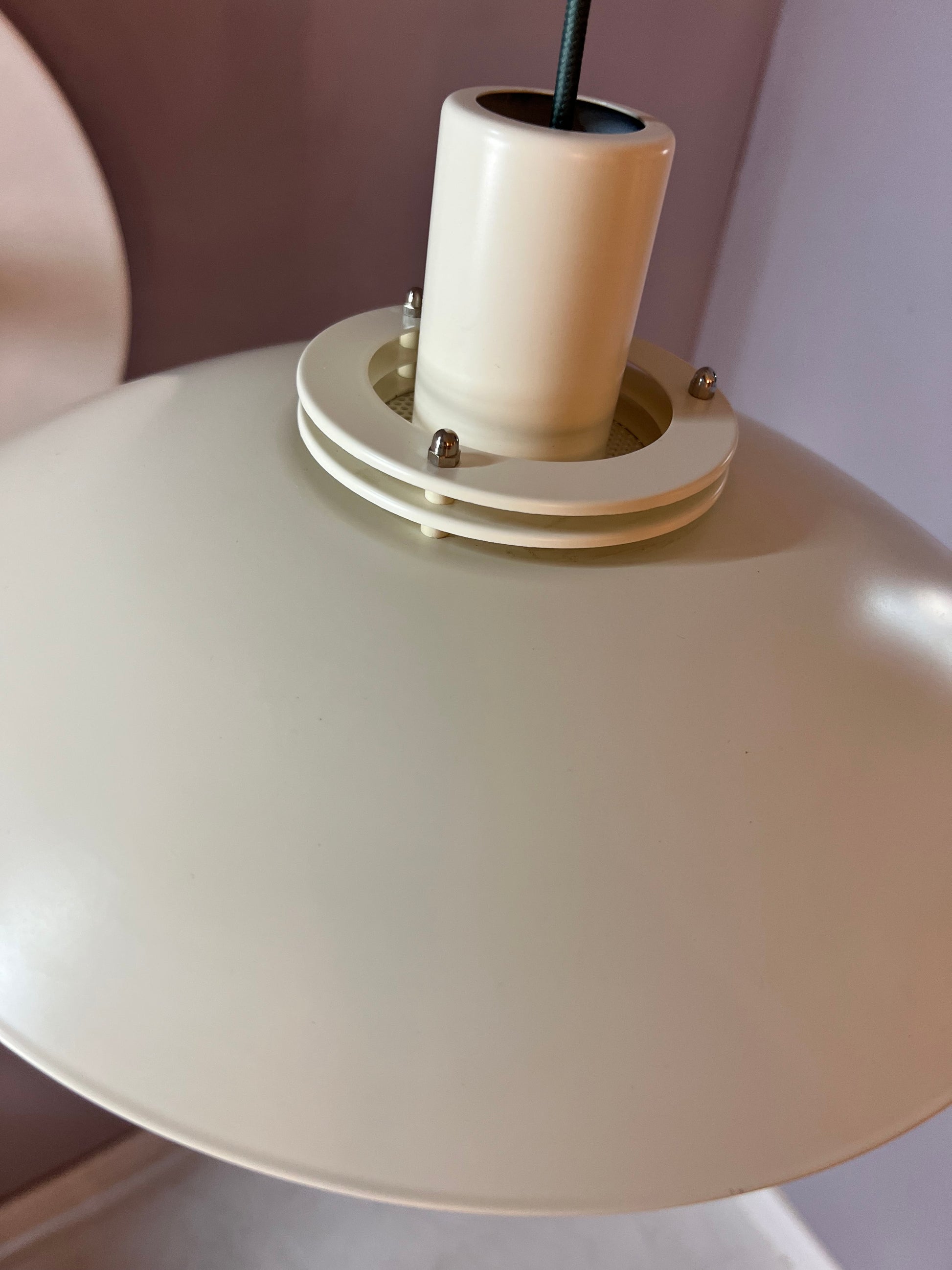 Lamellenlampe Dänemark cremeweiss