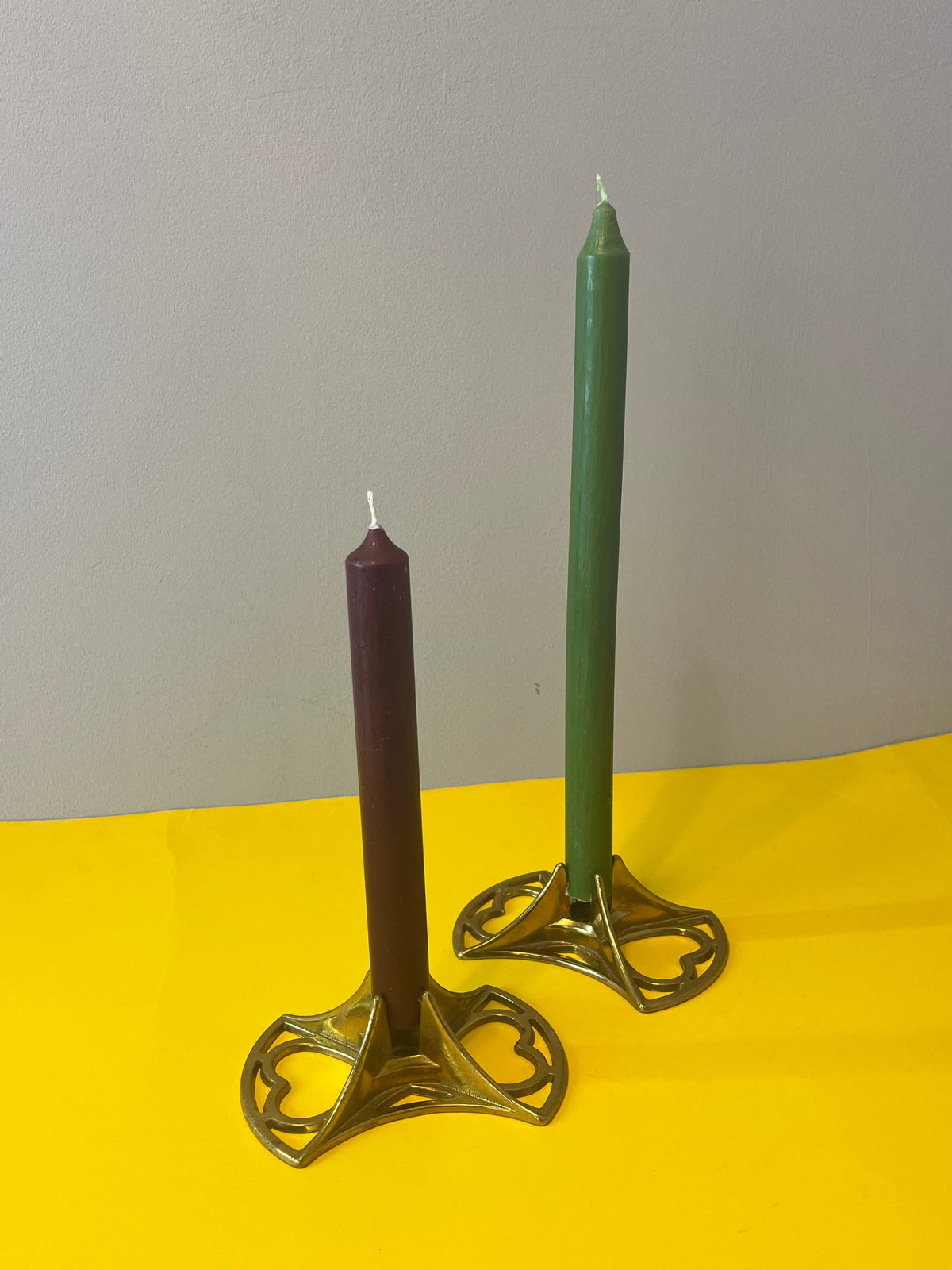 Kerzenständer Messing mit Herzen – Frau Wunderwald