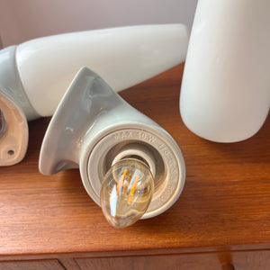 Set: 2x Wandlampe Modell 6035 hellgrau von Sigvard Bernadotte für Ifö