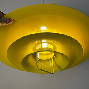 Lamellenlampe neu lackiert gelb aus Dänemark