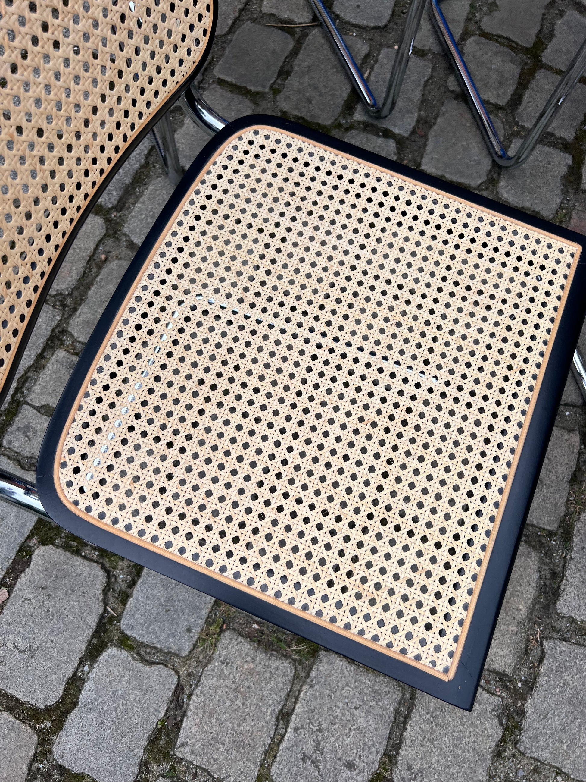 Set: 4x Freischwinger Wiener Geflecht