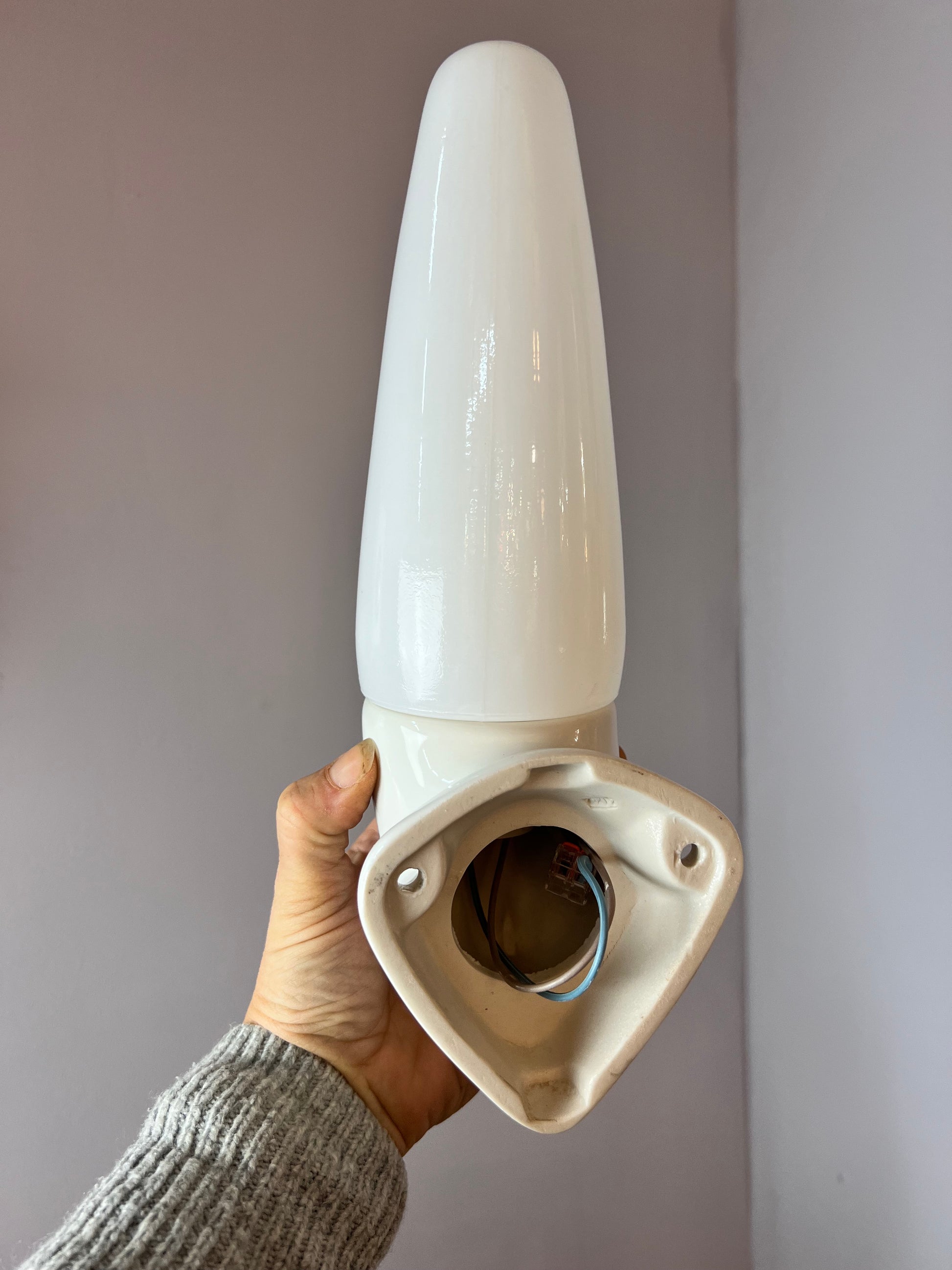 Wandlampe Modell 6035 weiß von Sigvard Bernadotte für Ifö