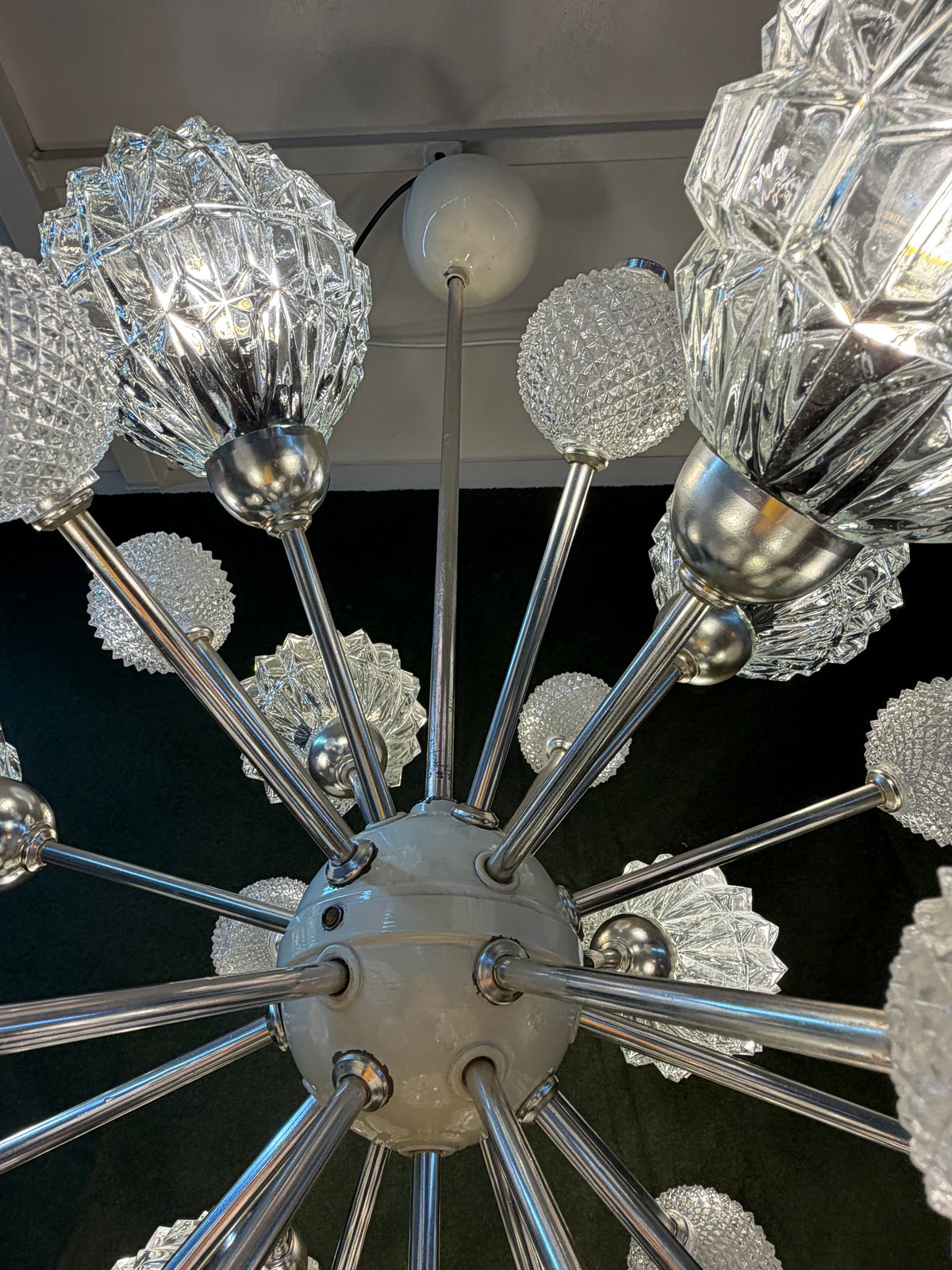 Sputnik Kronleuchter von Elektrofém ISZ