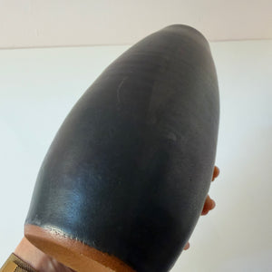 Vase anthrazit mit Eisenglasur