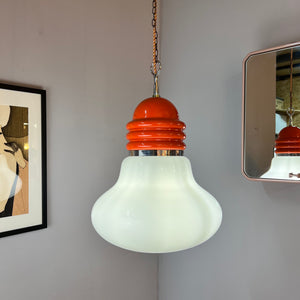 Hängelampe orange weiß von Tronconi