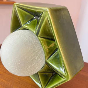 Wandlampe grün Keramik von Honsel