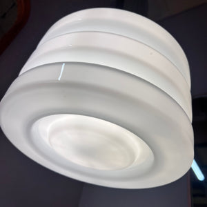 Hängelampe Opalglas Chrom von Glashütte Limburg