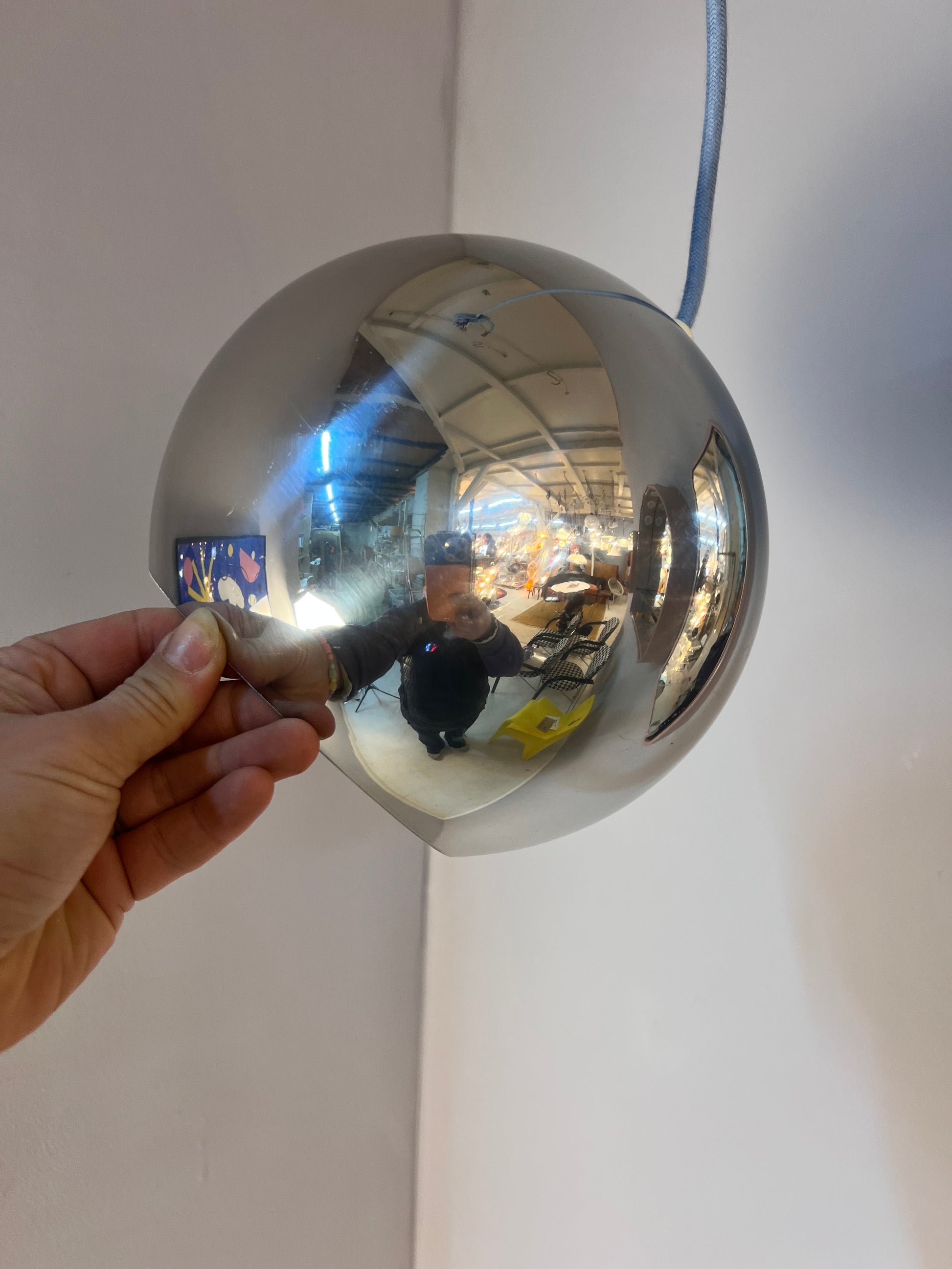 Kugellampe Topan Chrom von Verner Panton