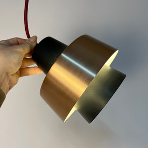 Lamellenlampe schwarz Kupfer aus Dänemark