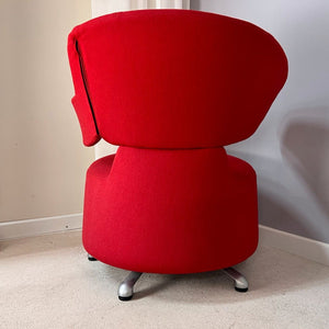 Drehsessel rot von Aki Toshiyuki Kita für Cassina